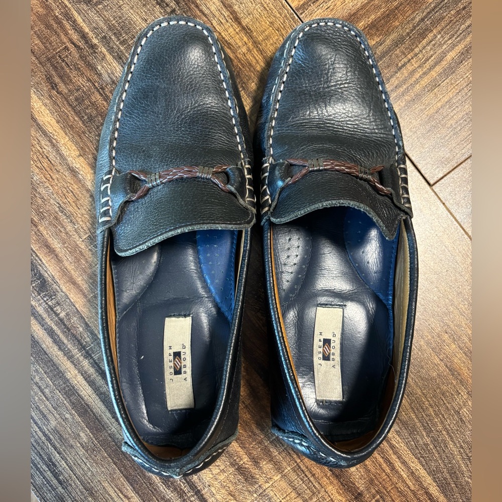 Joseph Abboud Black Leather Loafers